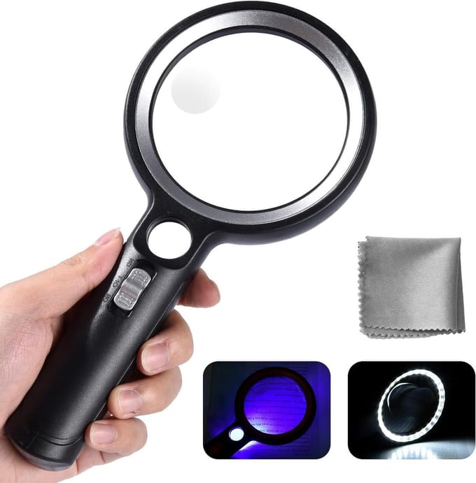 Vergrootglas met Verlichting - Loelamp - Dimbare Tafelvergrootglas - Knutselen