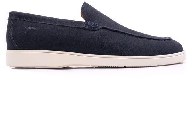 Omnio cave moc loafers heren navy suède