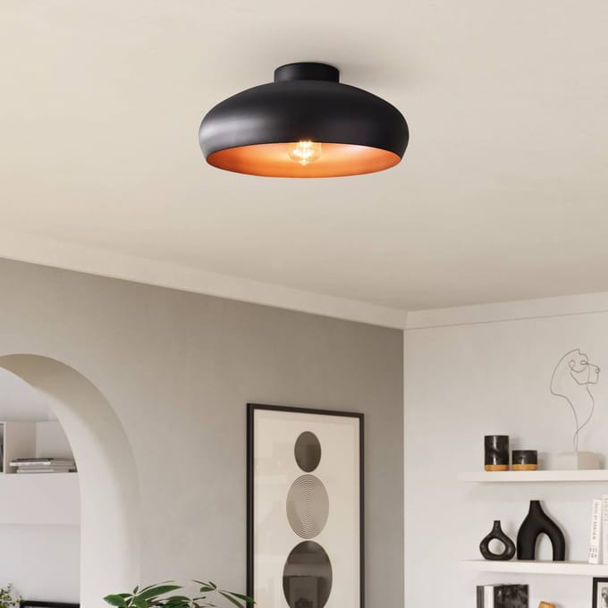 EGLO Mogano Plafondlamp - E27 - Ø 40 cm - Zwart/Koper