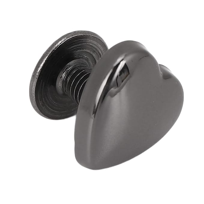 20 Pièces Rivets Cœur 10mm Métal Décoratif Forme Cœur Rivets avec Vis PH pour Projets Cuir or