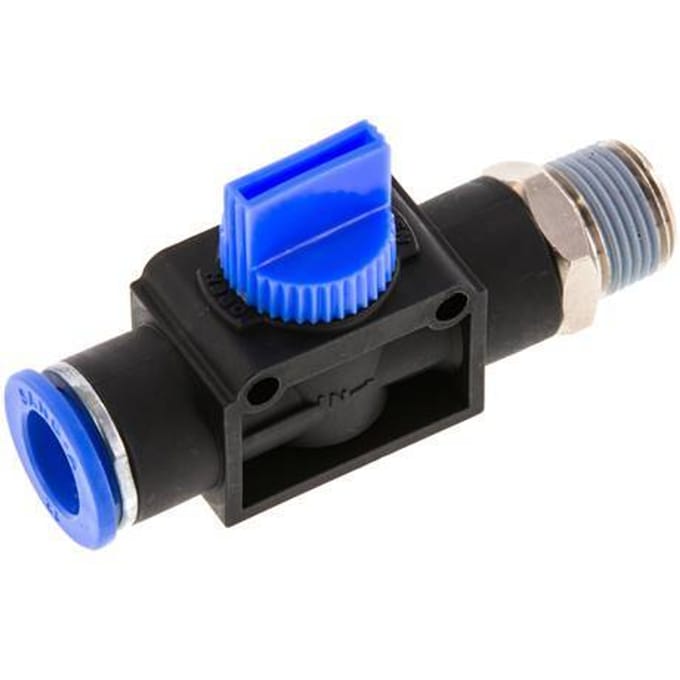 12 mm - R3/8'' Kunststof/Messing 3/2-Weg Handafsluiter Ontluchting aan Draadzijde