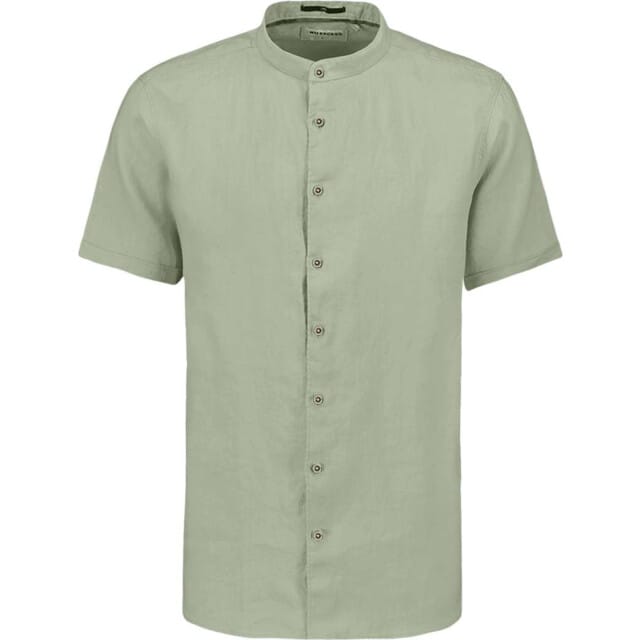 No Excess Shirt short sleeve granddad solid w light army