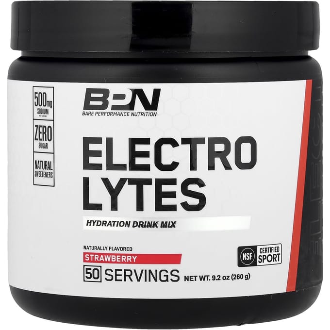 BPN, Électrolytes, Mélange pour boisson de réhydratation, Saveur Fraise, 10,2 oz (290 g)