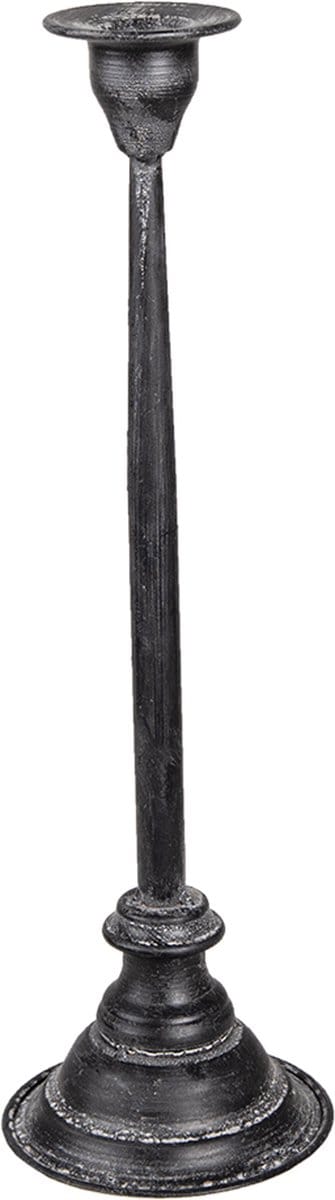 Clayre & Eef Kandelaar Ø 11x37 cm Zwart IJzer