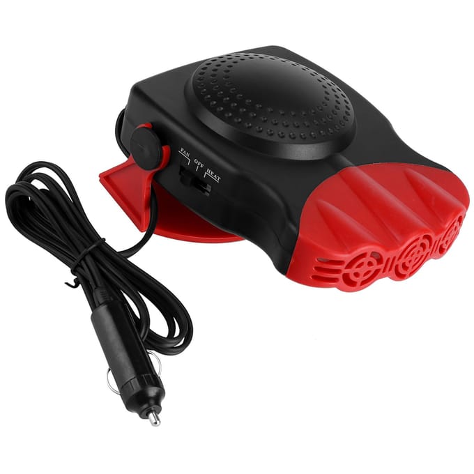 150W 12V 2 In1 Auto Vrachtwagen Verwarming Koelventilator Kachel Voorruit Ontwasemer Ontdooier red