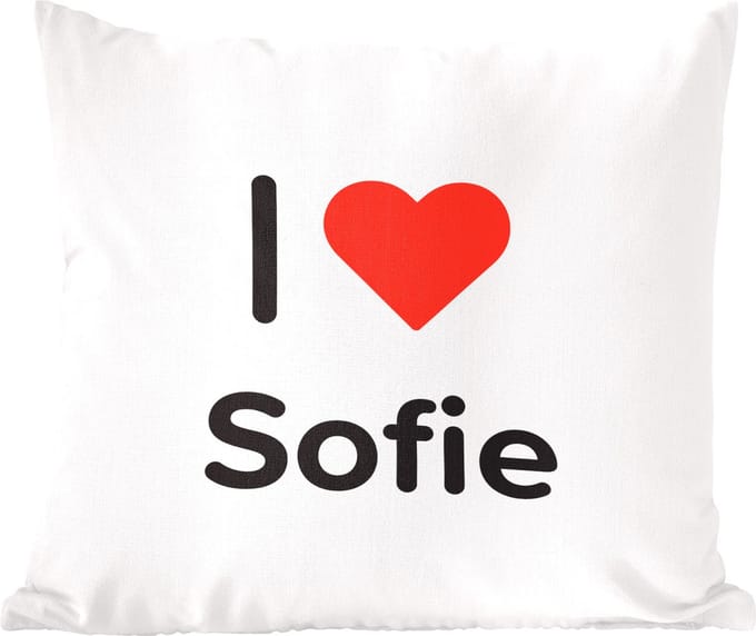 Sierkussens - Kussentjes Woonkamer - 60x60 cm - I love - Sofie - Meisje