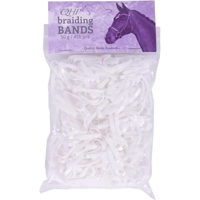 Brede elastieken voor paarden om te vlechten in rubber Q-essentials