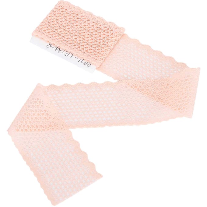 Kantlint Ruitpatroon Decoreren Ontwerpen Kleding DIY Knutselen 10 Yard 4cm Breed Lichtroze beige