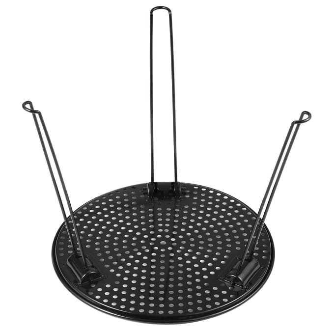 Buitenpicknicktafel Opklapbare ronde tafel voor tuincamping Picknick BBQ zwart