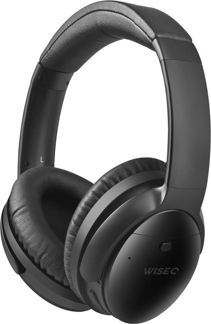 WiseQ ANC Draadloze Koptelefoon – Noise Cancelling Koptelefoon – Bluetooth 5.0 – Over-Ear – Met Microfoon Zwart