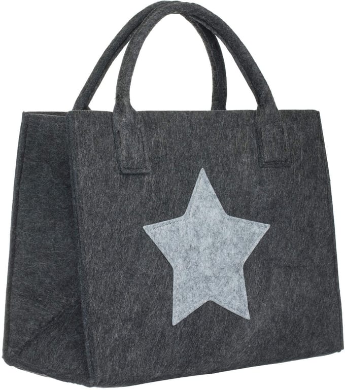 Vilten tas boodschappentas boodschappentas vrijetijdstas 35x20x28 cm