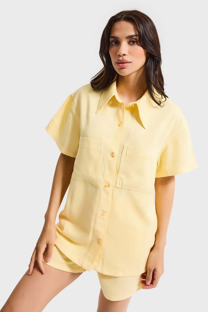 It's Basic - DENIM SHIRT - LEMON