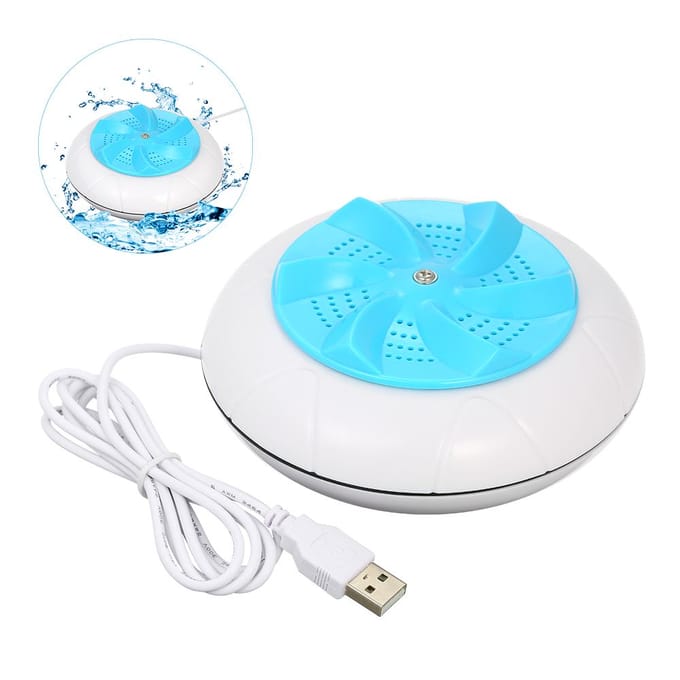 Draagbare ultrasone turbinewasmachine 1 kg washoeveelheid Mini blauw