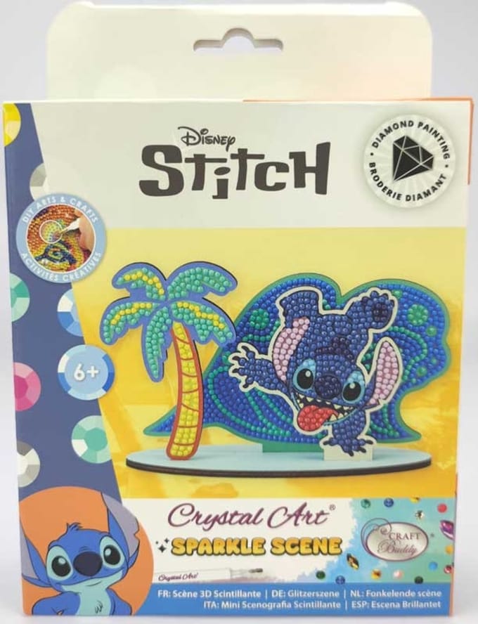 Craft Buddy knutselset Stitch Wave Sparkle Scene - creatief speelgoed.