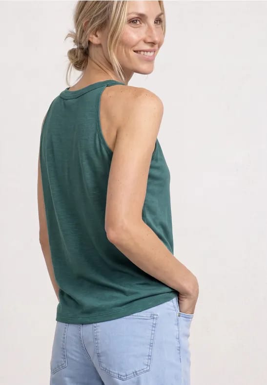 Top met V-hals en decoratief detail