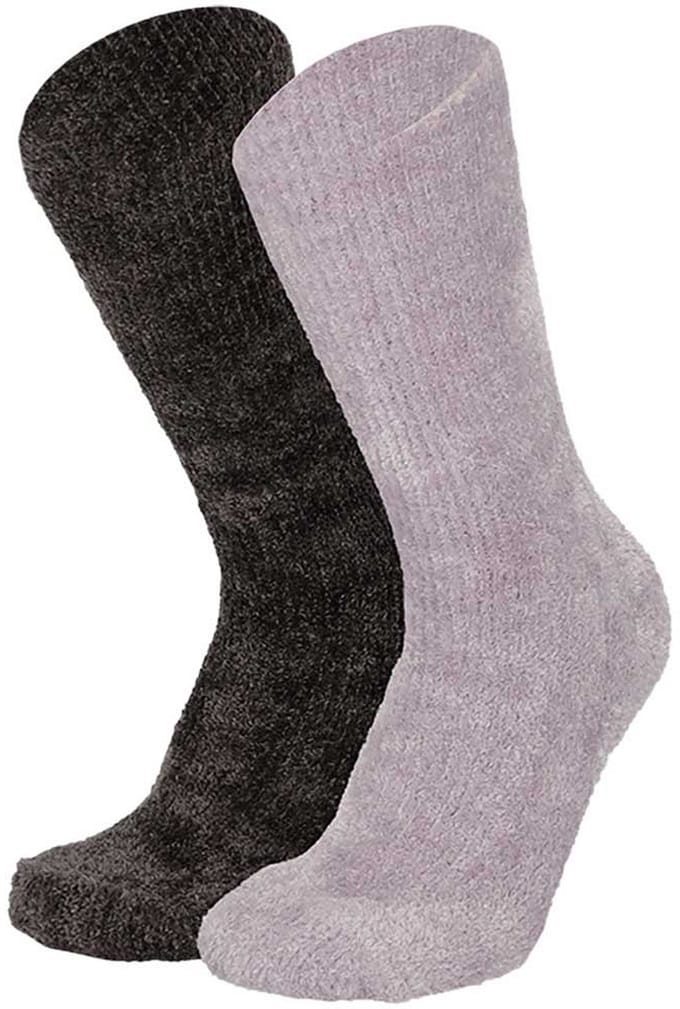 Apollo Dames Chenille Bedsokken Paars - Maat One Size