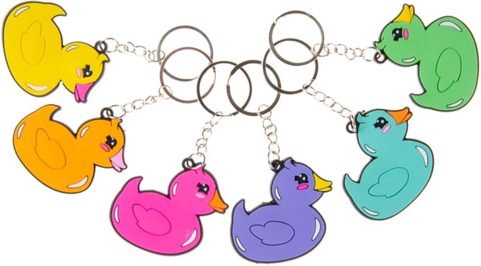 Duckiez Sleutelhanger Kleurrijke Eendjes - 1 stuk