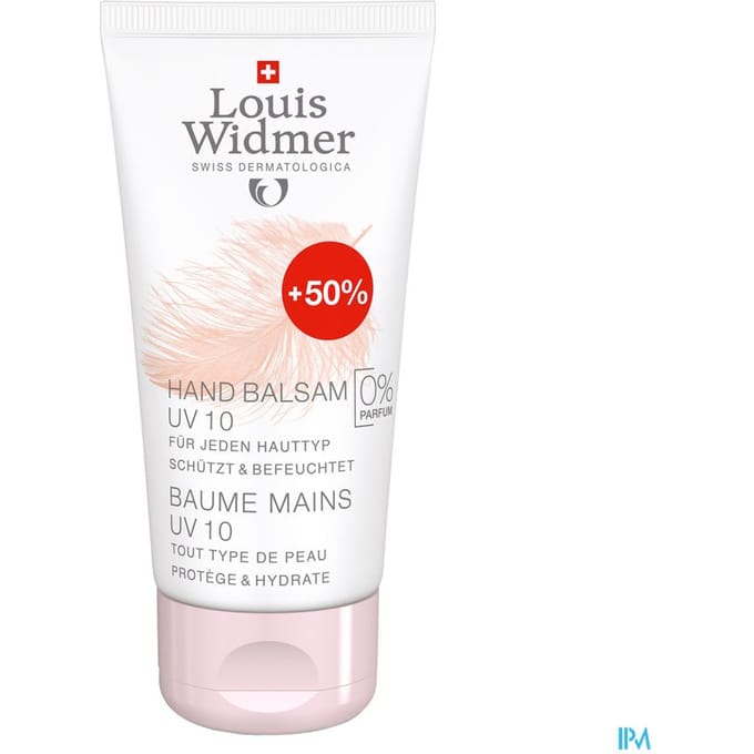 Louis Widmer Hand Balsem UV10 Zonder Parfum 50ml + 25ml Gratis