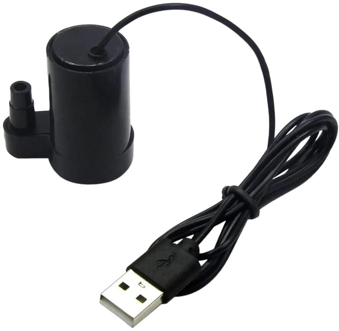 Mini Waterpomp Voor Aquariums - USB - 3-5V DC - Brushless - Zwart