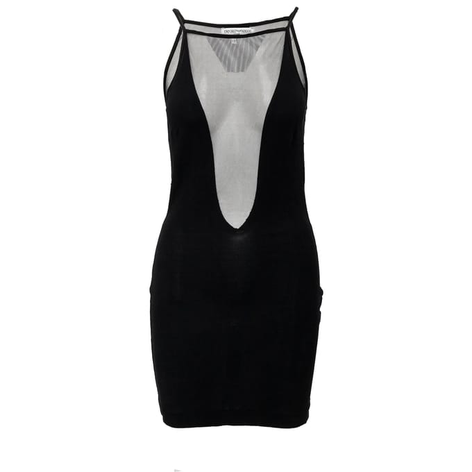 Emporio Armani jurk met mesh-uitsnijdingen - jaren 2000