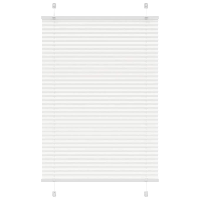vidaXL - Plissé - rolgordijn - 85x100 - cm - stofbreedte - 84,4 - cm - polyester - wit