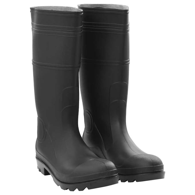 vidaXL Regenlaarzen maat 46 PVC zwart