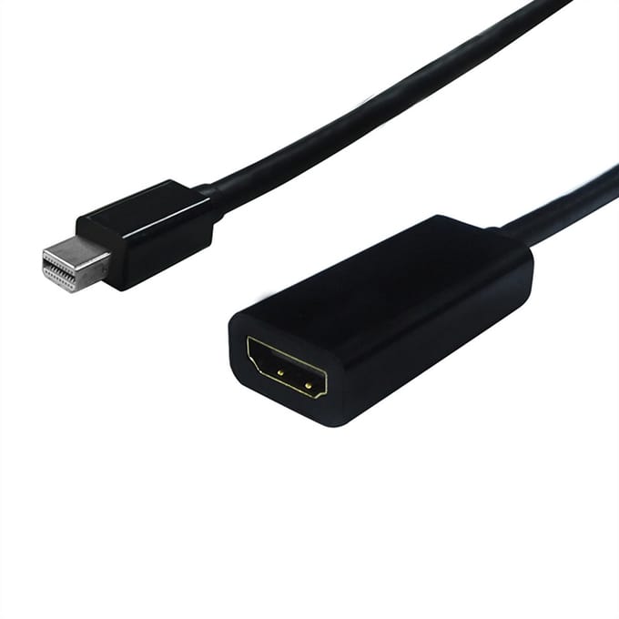 Mini DisplayPort 1.2 naar HDMI 1.4 adapter (4K 30 Hz) / zwart - 0,15 meter