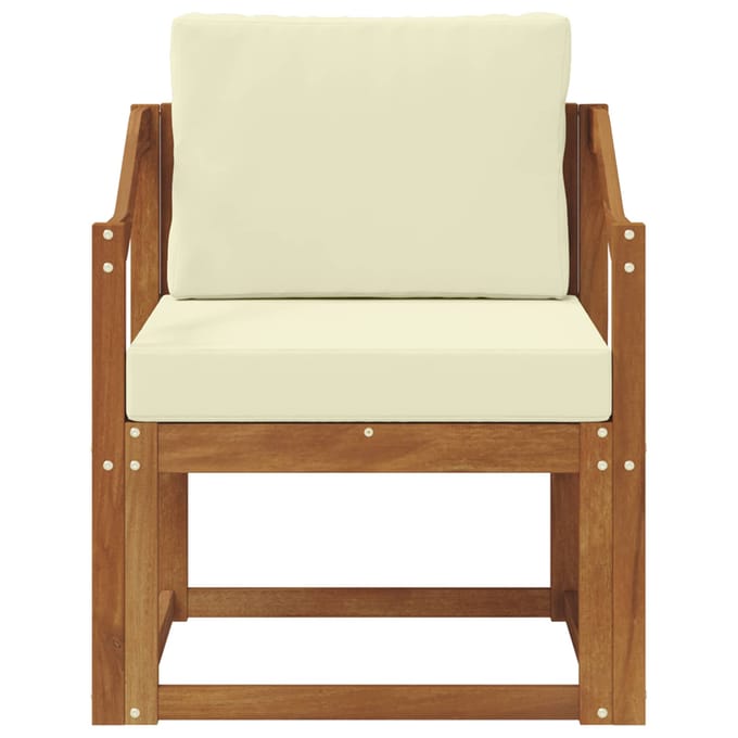 vidaXL - Buitensofa - Massief - Acacia - Hout - en - Polyester - Naturel