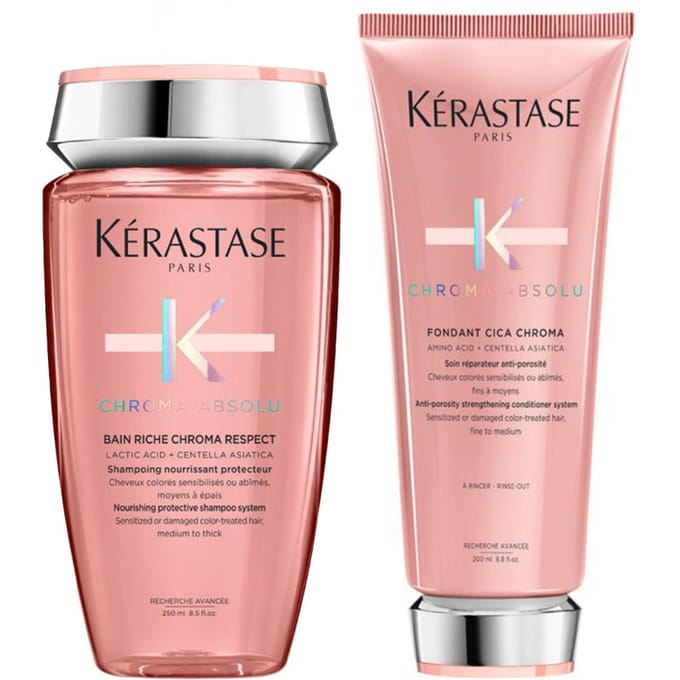 Kerastase Chroma Absolu Bain Riche Chroma Respect 250ml + Fondant Cica Chroma 200ml