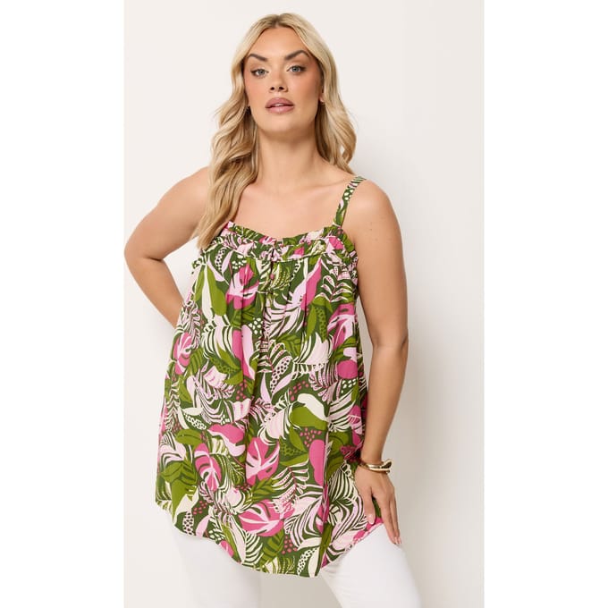Yours Roze Camivest Met Bloemenprint Size 42