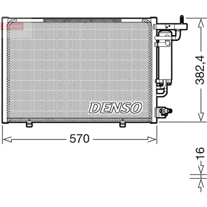 Condensator, airconditioning DENSO DCN10052