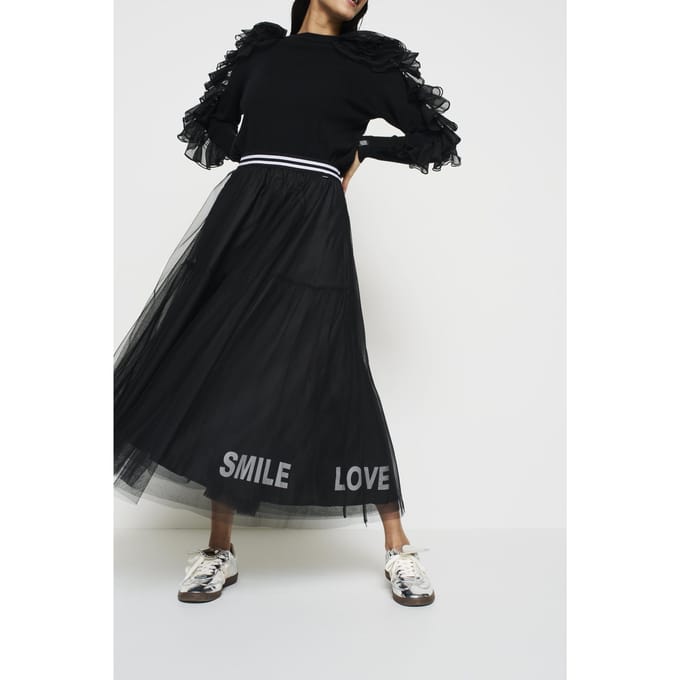 10DAYS Tulle Skirt Black Größe: S | Maxiröcke Outlet | Damen | Schwarz