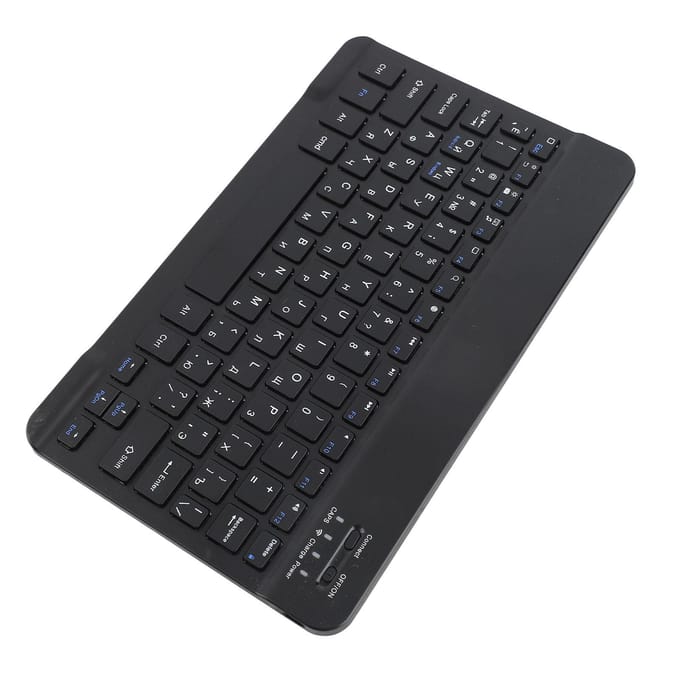 Clavier russe sans fil ultra-large 10,1 pouces, 80 touches, Bluetooth 3.0, pour Android et Windows black