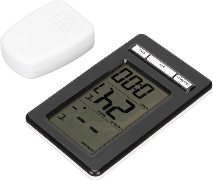 Draadloos Weerstation met Binnen en Buiten Temperatuurmeter en Klok