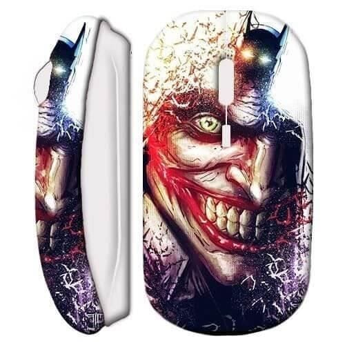 Draadloze Muis - MANIACASE - Batman VS Joker - Wit - Compatibel met Mac en PC - USB