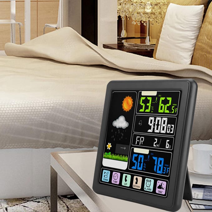 TS-3310 Draadloze Weerklok met Volledig Touchscreen Multifunctioneel