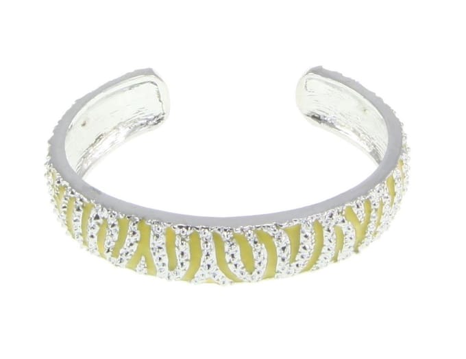 Behave - Bangle armband half open - Zilverkleur print - Trend stijl