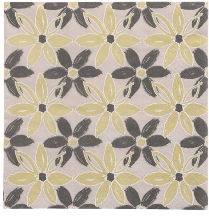 10x 20 Servetten 3-laags 1/4 vouw 33 cm x 33 cm Dark Flowers
