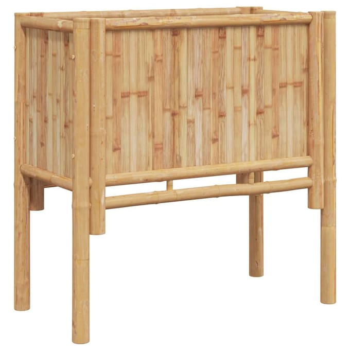vidaXL - Verhoogd - bed - Bruin - 70 - x - 35 - x - 70 - cm - Bamboe