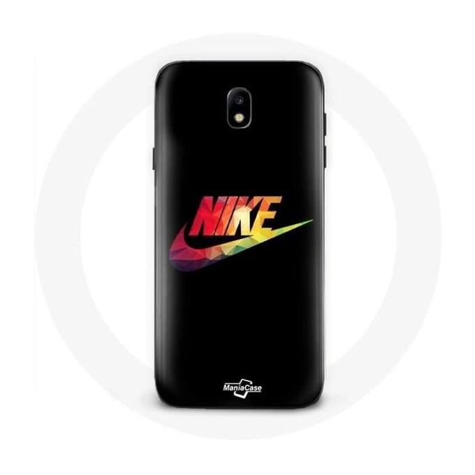 Coque pour Samsung Galaxy J7 2017 Nike Logo Couleur fond noir
