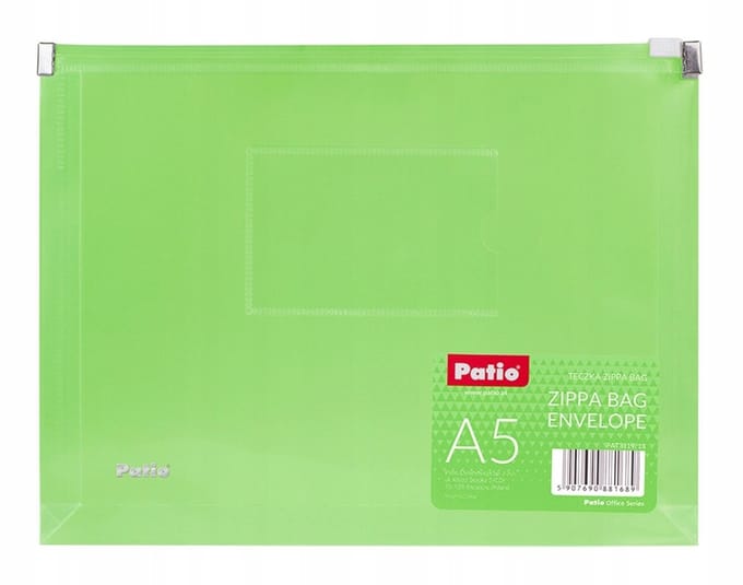 Zippa Kaart A5 Patio Transparant Groen - Documentenorganizer