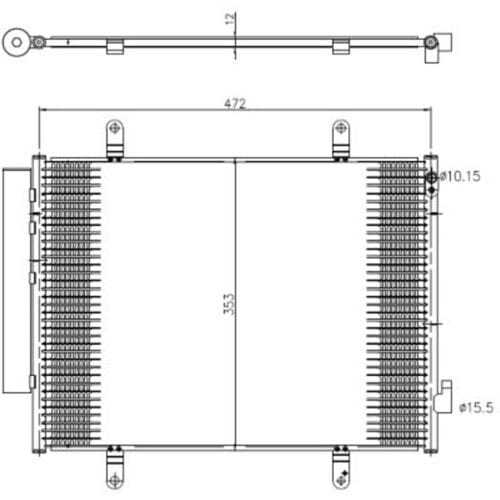 Condensator, airconditioning NRF 350371