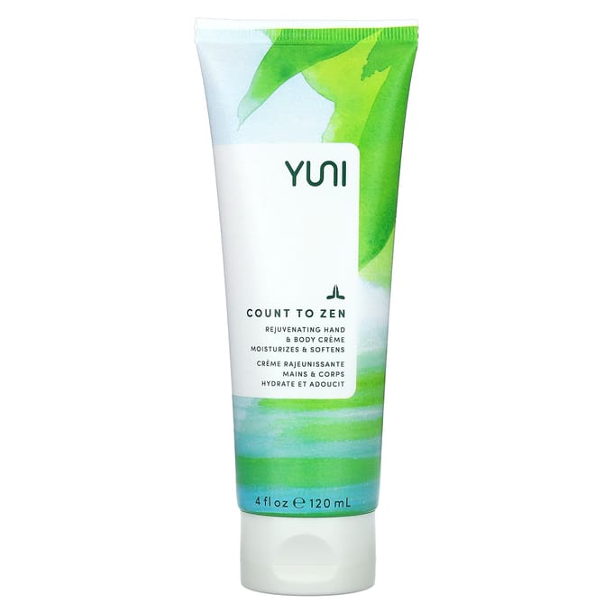 Yuni Beauty, compte jusqu'à Zen, Crème Régénérante pour les Mains et le Corps, 4 fl oz (118ml) white