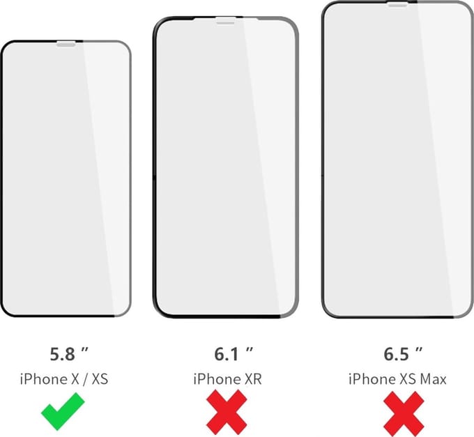 Screenprotector - Geschikt voor Apple iPhone X - Extra Sterk - Gehard Glas - Beschermglas - Tempered Glass - Screen Protector