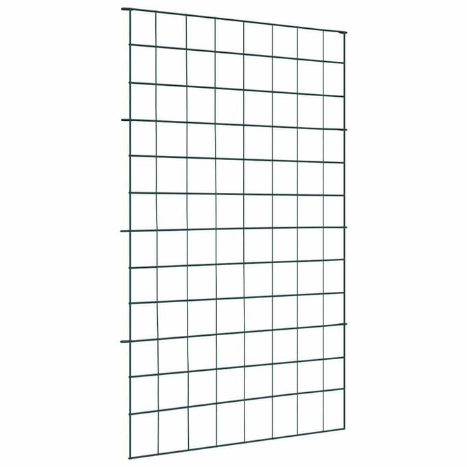vidaXL - Vijverhekset - 8 - st - 50 - x - 80 - cm - Staal - Groen