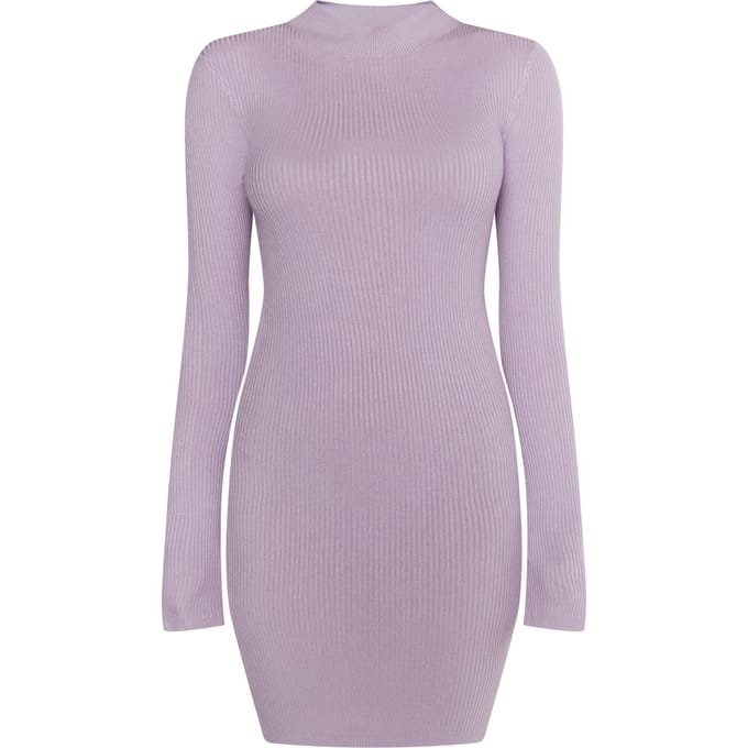Mymo Mini-gebreide jurk Dames violet