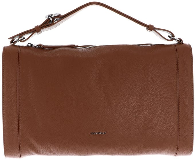 COCCINELLE Leren handtas Elinor Handbag Grained Leather Cognac bruine