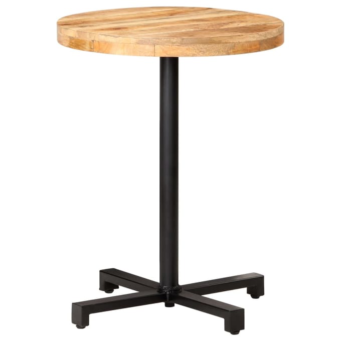 vidaXL - Bistrotafel - rond - Ø60x75 - cm - ruw - mangohout