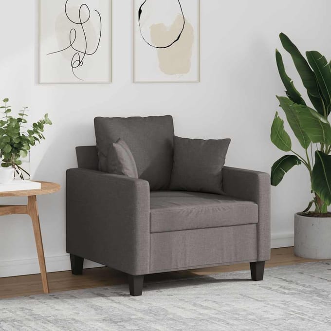 vidaXL - Fauteuil - 60 - cm - stof - taupe