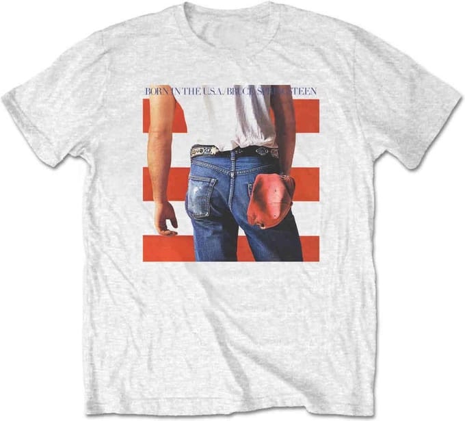Bruce Springsteen - Born In The USA Heren T-shirt - M - Wit
